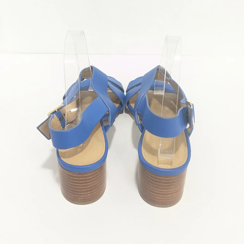 NWOT Talbot Blue Leather Sandals